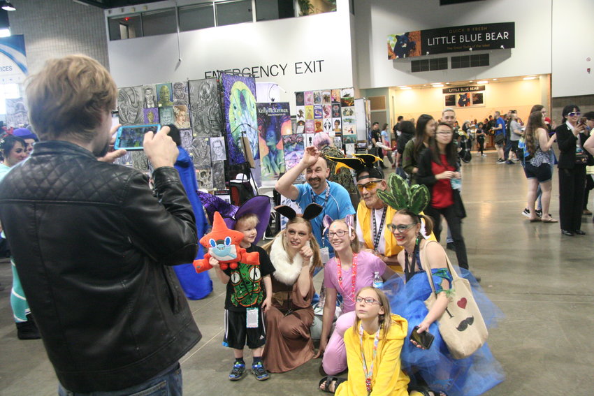 Entire groups of family and friends get in on the cosplay act at Denver Pop Culture Con on June 1.